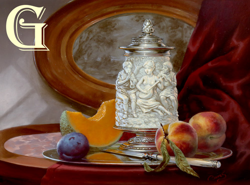 GYULA BOROS original oil painting . STILL LIFE