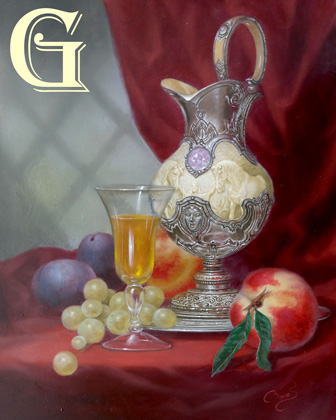 GYULA BOROS original oil painting . STILL LIFE