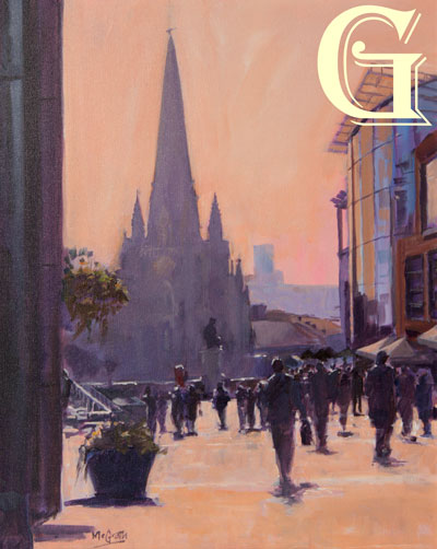 Stephen Cummins, McGrath, original painting, "BIRMINGHAM ANCIENT & MODERN"