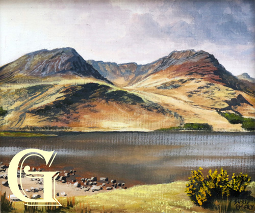 SUZIE EMERY, ORIGINAL PAINTING ON PANEL, buttermere and high stile