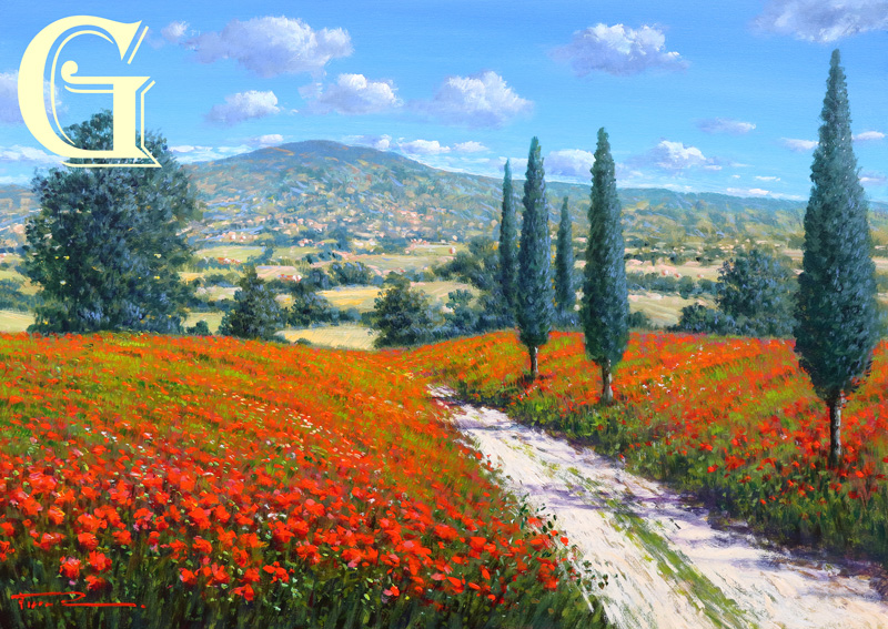 FIORE, OIL PAINTING, TUSCAN SUMMER