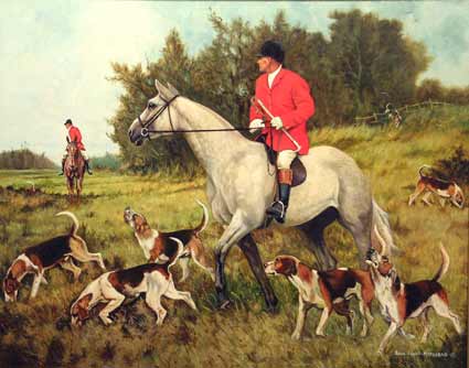 john lewis fitzgerald, fitzgerald, durno, bruce durno, fernie, hunting, oil painting