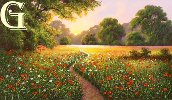 TERENCE GRUNDY, ORIGINAL PAINTING, WILDFLOWER  EVE