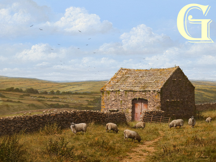 EDWARD HERSEY original painting, THE DUCKPOND