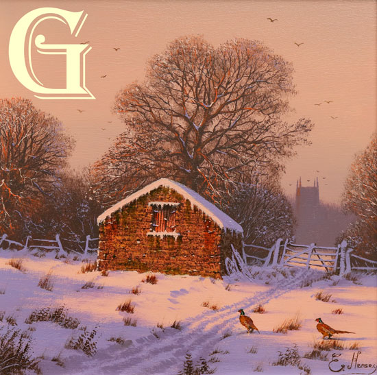 EDWARD HERSEY original painting, A QUIET WITER'S EVE