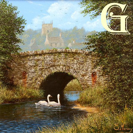 EDWARD HERSEY original painting, THE DUCKPOND