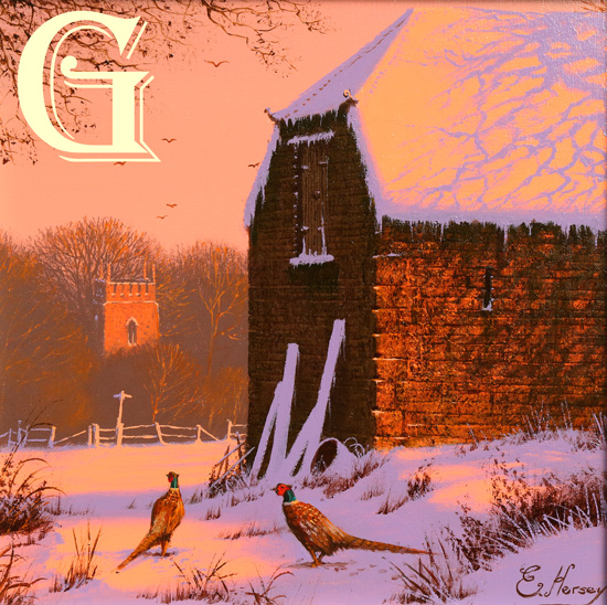 EDWARD HERSEY original painting, EVENING SHADOWS