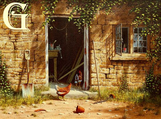 EDWARD HERSEY original painting, jJUST BROWSING