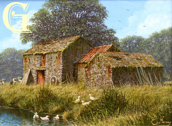 EDWARD HERSEY original painting, COME ON IN THW ATERS FINE