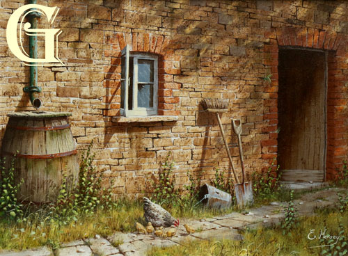 EDWARD HERSEY original painting, MUM AND HER BROOD