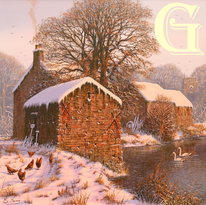EDWARD HERSEY original painting,A WARM WELCOME AWAITS