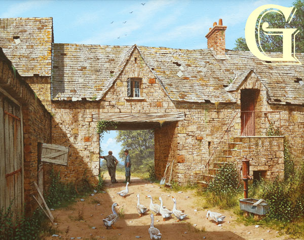 EDWARD HERSEY original painting, WE COULD DO WITH A BIT OF RAIN