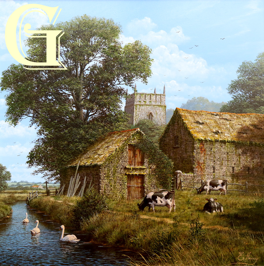 EDWARD HERSEY original painting, TOWARDS THE END OF THE DAY