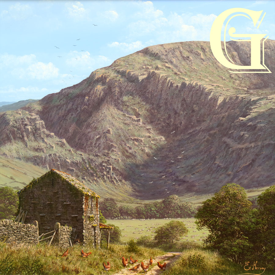 EDWARD HERSEY original painting, WINTERS EVE