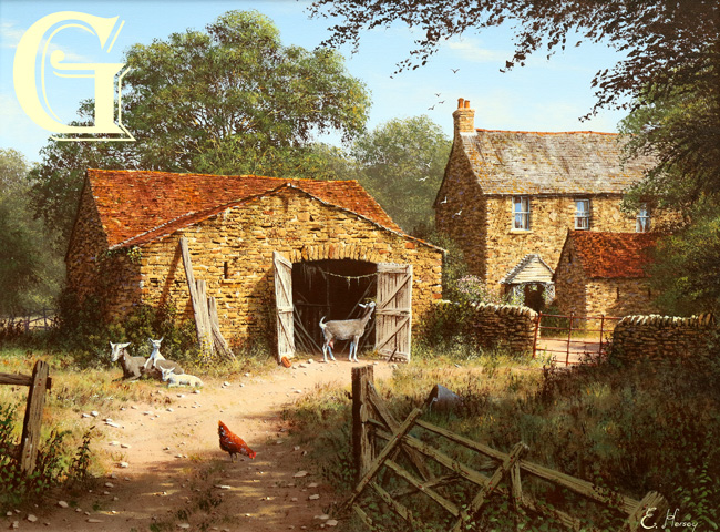 EDWARD HERSEY original painting, dale head farm