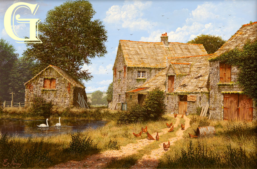 EDWARD HERSEY original painting, A PERFECT SUMMER'S DAY