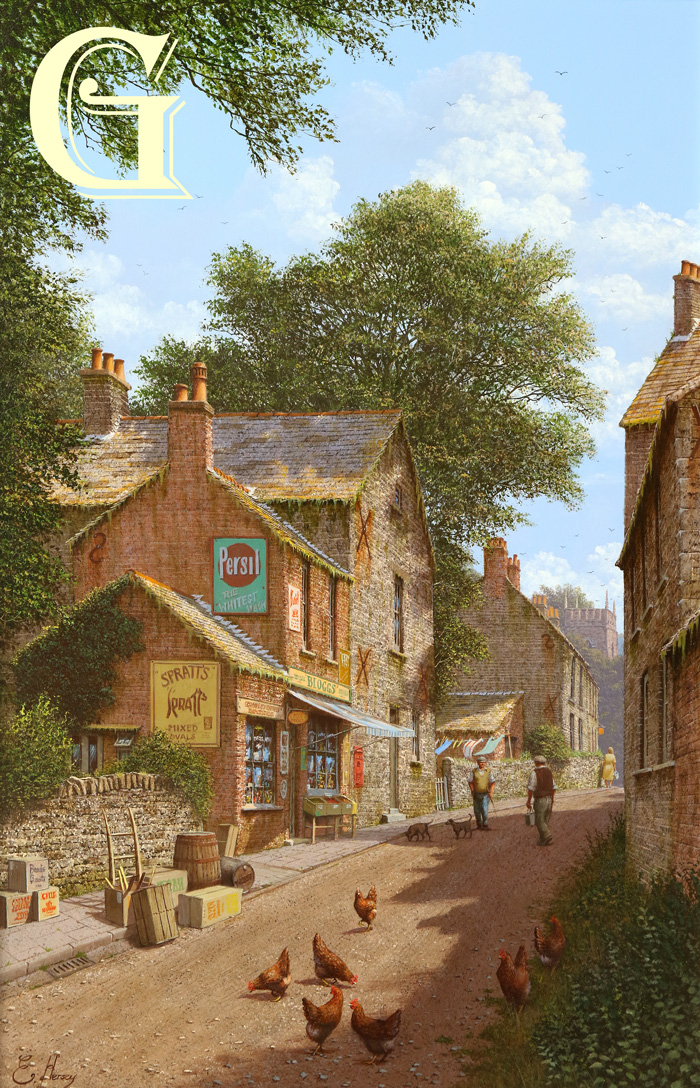 EDWARD HERSEY original painting, THE SMITHY