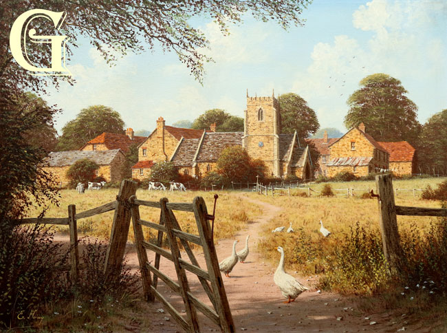 EDWARD HERSEY original painting, GUARDIANS OF THE GATEWAY