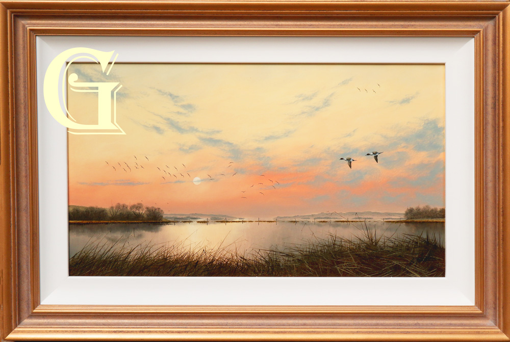 JOSS HILLIARD, ORIGINAL OIL PAINTING, A FLASH OF PINTAIL, PINTAIL