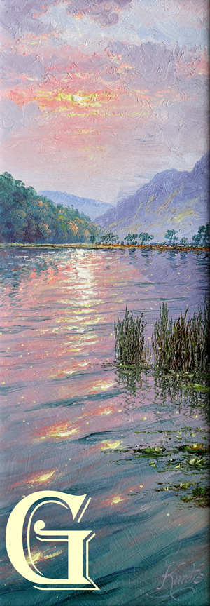 ANDREW GRANT KURTIS, ORIGINAL PAINTING, MORNING SPARKLE WINDERMERE