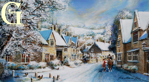 Gordon Lees original painting, SNOWY DAY STANTON
