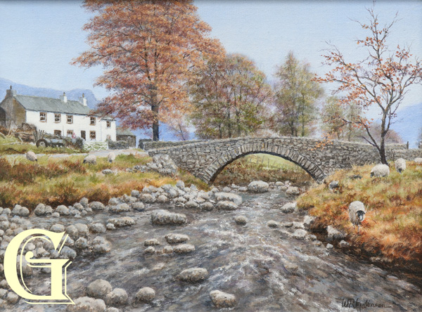 ORIGINAL PAINTING, MAKINSON, BILL MAKINSON, BLUEBELL BANKS