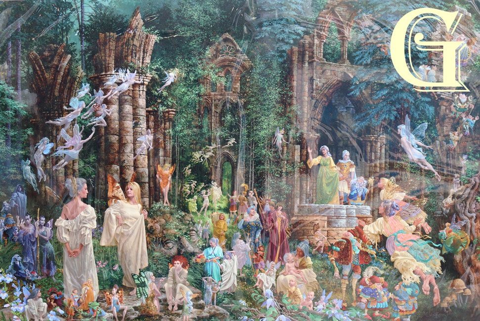 JAMES C CHRISTENSEN,COURT OF THE FAERIES, limited edition print,