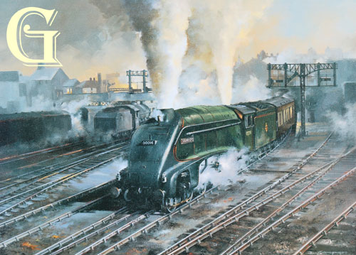Ian cooper, print, steam train, shadows and steam, limited edition print