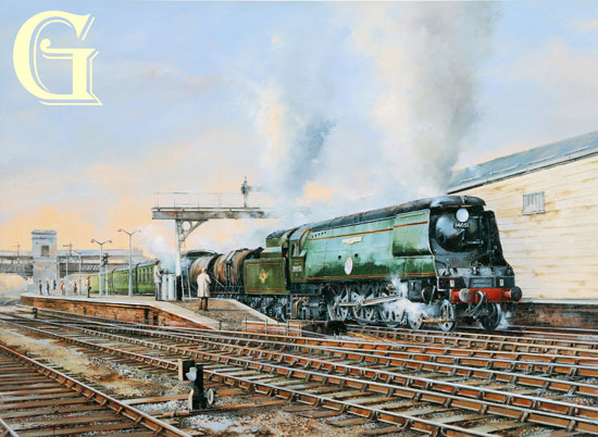 Ian cooper, print, steam train, winston churchill, limited edition print