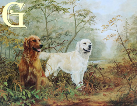 LIZABETH HALSTEAD, LIMITED EDITION PRINT, THE GOLDEN RULE, PRINT, GOLDEN RETRIEVERS