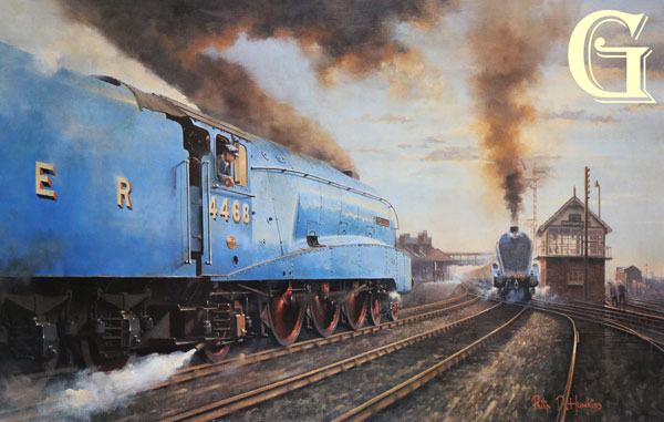 PHILIP D HAWKINS, LIMITED EDITION PRINT, EAST COAST ELEGANCE, PRINT,STEAM TRAIN