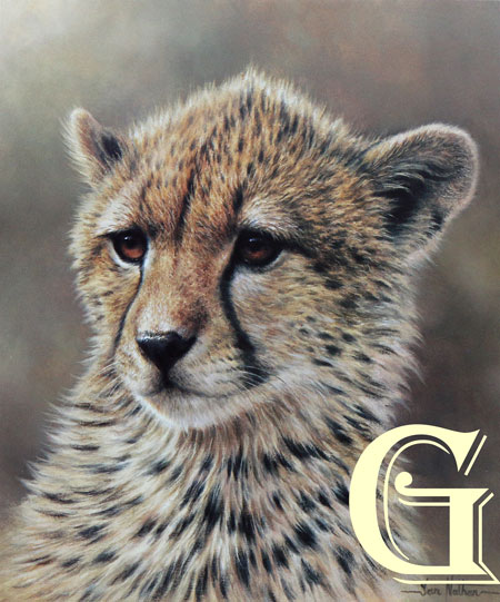 IAN NATHAN, LIMITED EDITION PRINT, CHEETAH CUB, PRINT