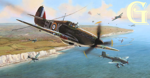 ADRIAN RIGBY, LIMITED EDITION PRINT, BATTLE ABOVE DOVER