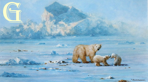 david shepherd, polar bears, polar bear country,  limited edition print, david shepherd print