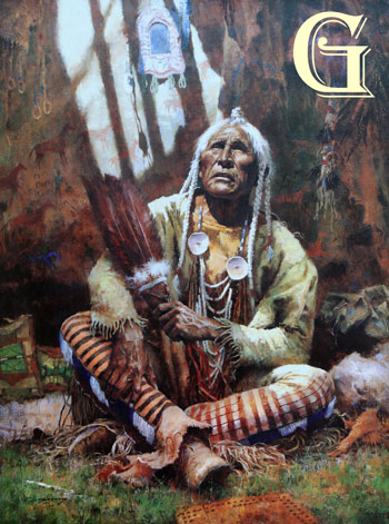 HOWARD TERPNING, LIMITED EDITION PRINT, HOLY MAN OF THE BLACKFOOT, PRINT