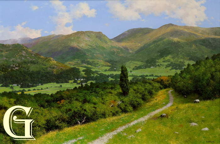 Howard Shingler, original oil painting, Grasmere Valley from Silver Howe 
