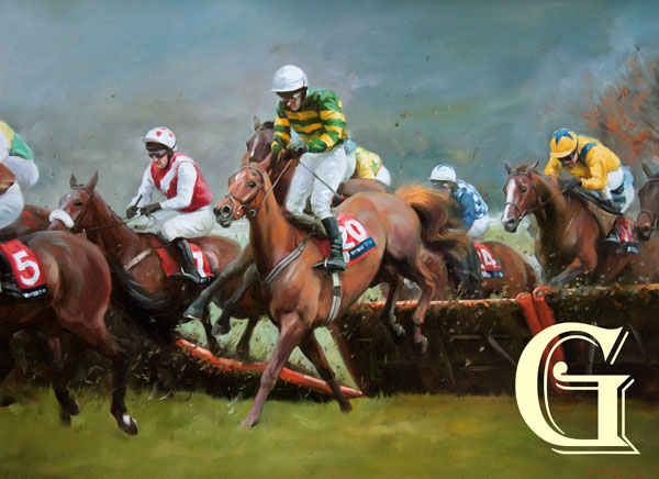 "WARRIORS" an original oil painting, by JACQUELINE STANHOPE