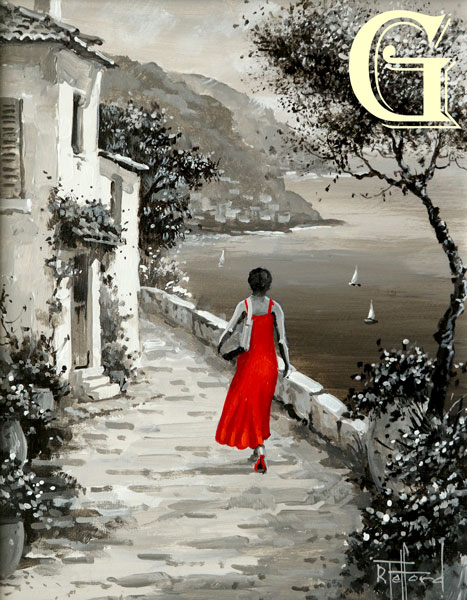 RICHARD TELFORD ORIGINAL PAINTING, A RAINY DAY