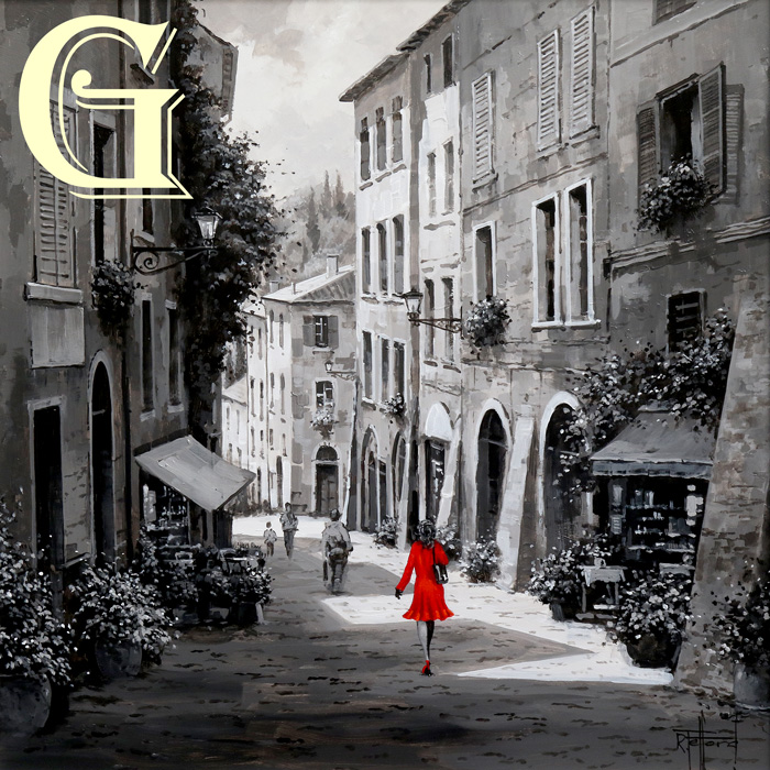 TELFORD, RICHARD TELFORD, ORIGINAL PAINTING, ITALIAN BYEWAY