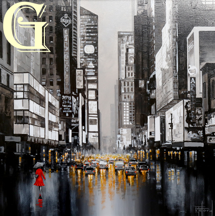 RICHARD TELFORD ORIGINAL PAINTING, NEW YORK