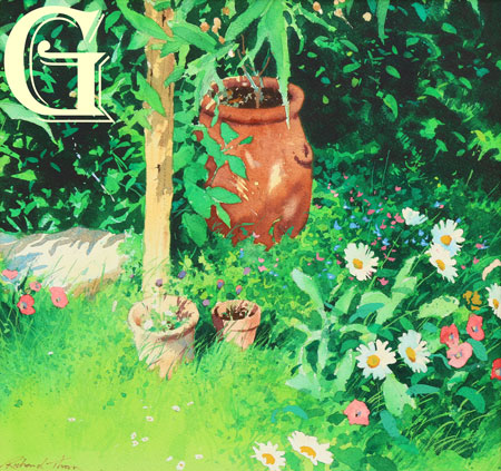 RICHARD THORN, ORIGINAL WATERCOLOUR PAINTING ,APRIL SUNLIGHT