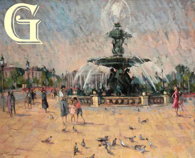 PLACE DE LA CONCORDE an original oil painting by Yvonne Tocher