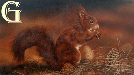 Carl Whitfield oil painting,REFLECTIONS OF ERMINE