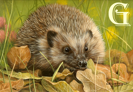 Carl Whitfield oil painting, SNUFFLING ALONG