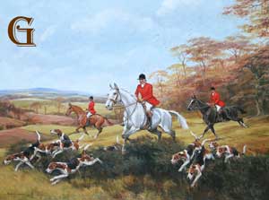 Glynn Williams, original painting, Tally Ho On!