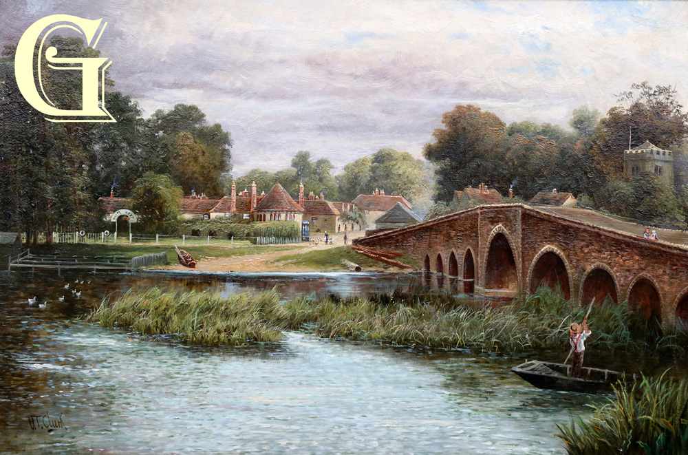 ORIGINAL PAINTING, ALAN SMITH, THE BRIDGE AT SONNING