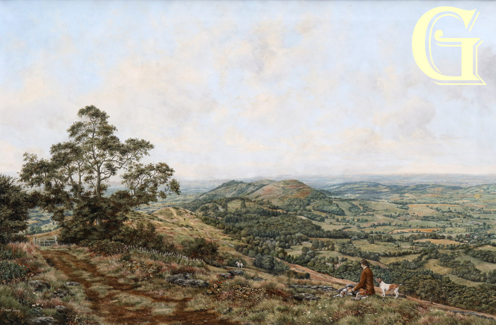 TOVEY, BRIAN TOVEY, ORIGINAL OIL PAINTING, ON TOP OF THE MALVERNS