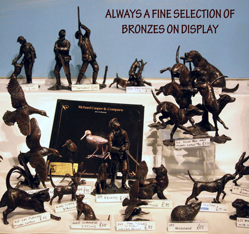 BRONZE DISPLAY AT GRIMES HOUSE, MORETON IN MARSH