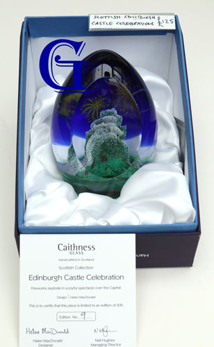 CAITHNESS GLASS PAPERWEIGHT EDINBURGH CASTLE