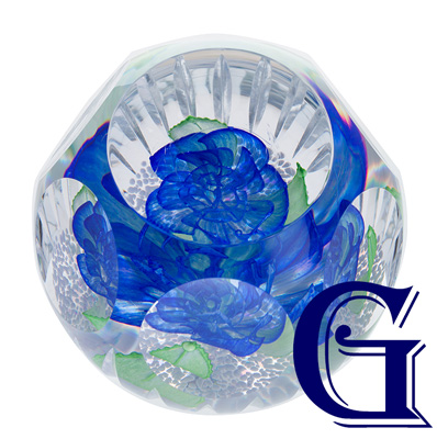 CAITHNESS GLASS PAPERWEIGHT BLUEHEAVEN